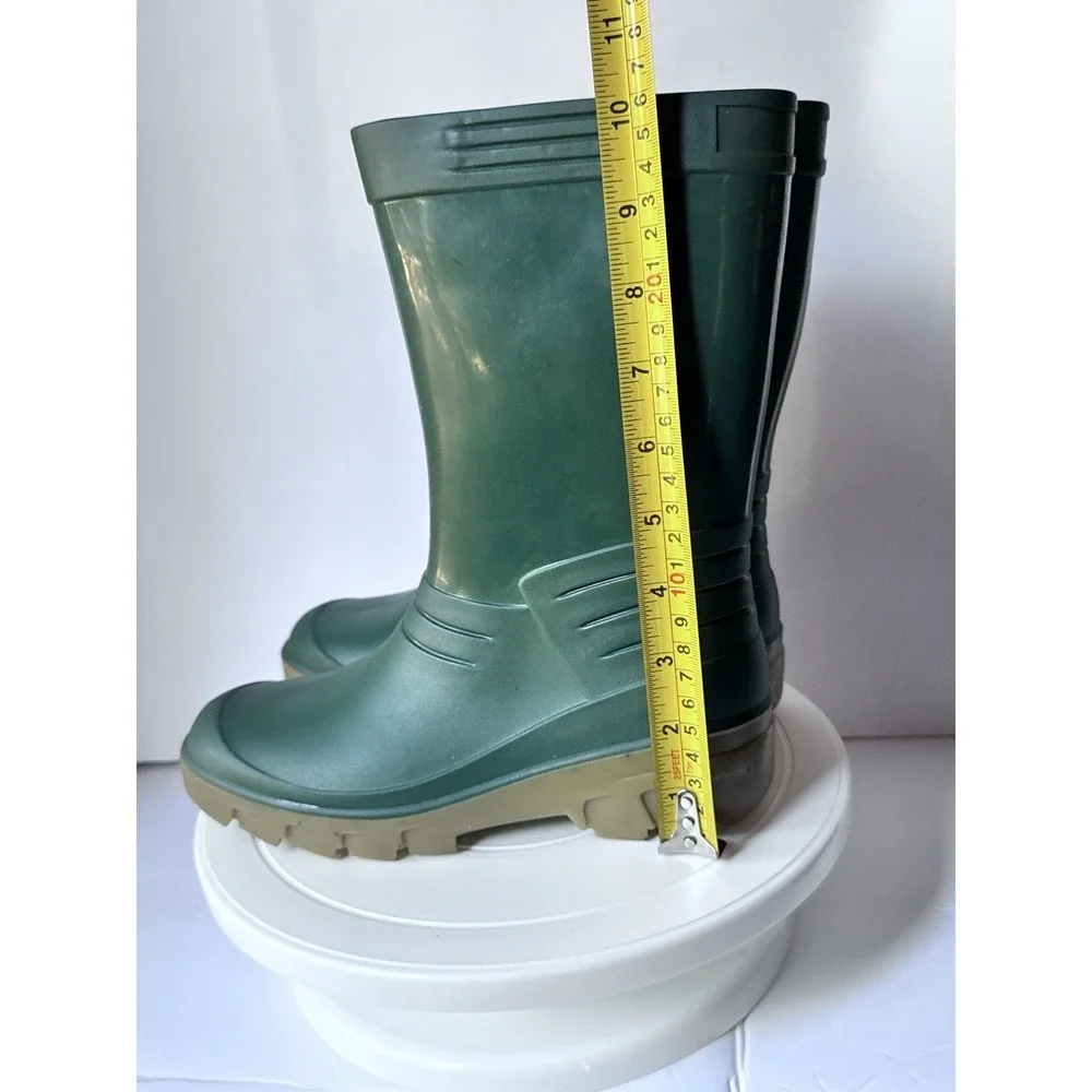 CLARKS Boots Youth 3 Green Waterproof Pull-On Track Soles Made In England